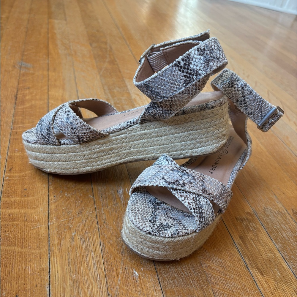 Snakeskin Platform Sandals
